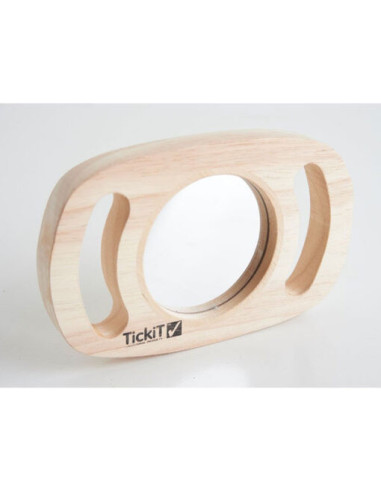 Mirall de fusta amb nanses | Joc sensorial infantil