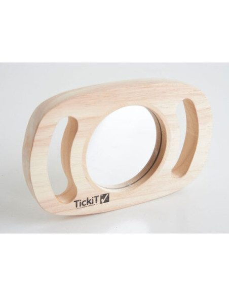 Mirall de fusta amb nanses | Joc sensorial infantil