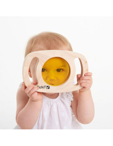 Panells de colors de fusta amb nanses | Joc sensorial infantil
