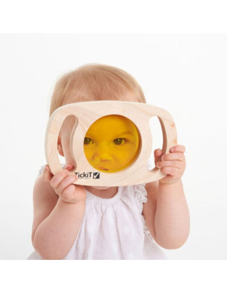 Panells de colors de fusta amb nanses | Joc sensorial infantil