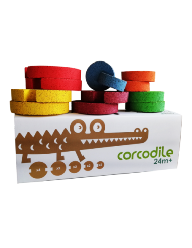 Joc de construcció de suro Corcodile Eccentric Color | Creativitat i joc