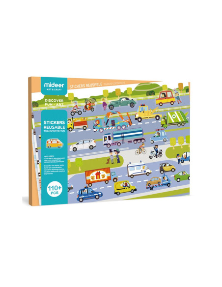 Adhesius de transport reutilitzables | Stickers estàtics infantils