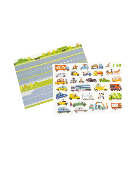 Adhesius de transport reutilitzables | Stickers estàtics infantils