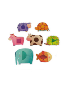 Rompecabezas geometría y animales | Juego educativo infantil