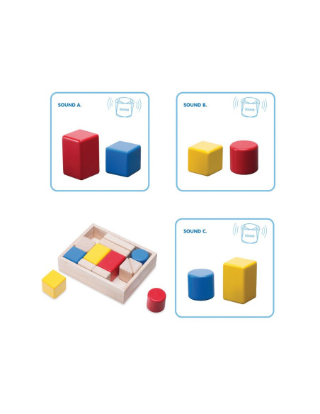 Blocs sensorials sonors de fusta Wonderworld | Joguina educativa 24 m+