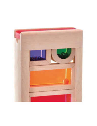 Blocs translúcids amb so | Joguina sensorial de fusta 18 mesos+