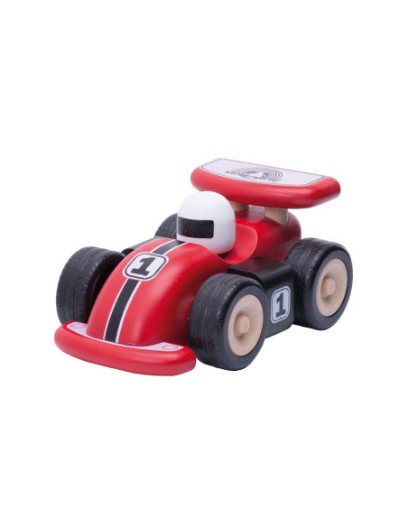 Coche de carreras de madera para niños | Juguete infantil 12 meses+