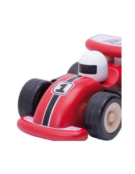 Coche de carreras de madera para niños | Juguete infantil 12 meses+