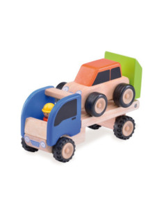 Camió amb tràiler de fusta Wonderworld | Vehicle de joguina