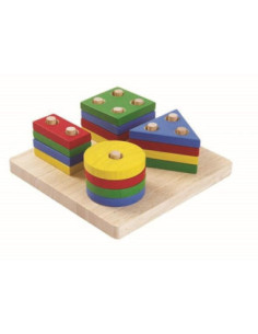 Figuras geométricas de madera | Juego educativo de encaje