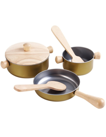Utensilios de cocina de madera | Juego de cocinita infantil