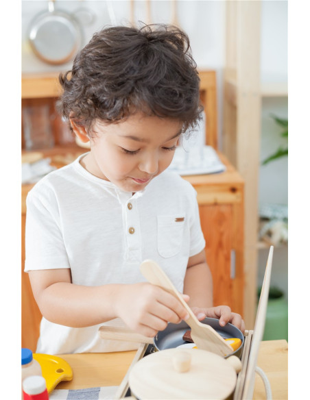 Utensilios de cocina de madera | Juego de cocinita infantil
