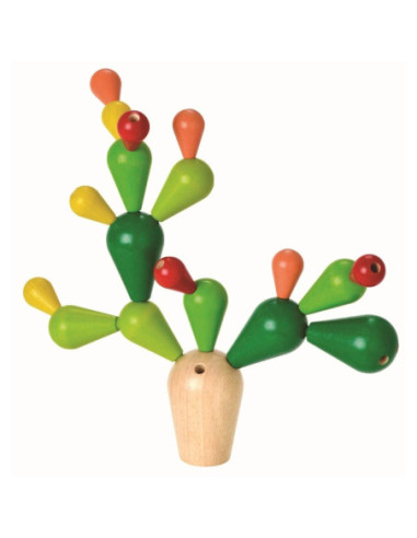 Cactus equilibrista de madera PlanToys | Juego de equilibrio infantil