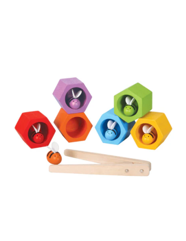 Abejas en la colmena PlanToys | Juego de motricidad fina
