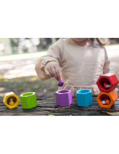 Abejas en la colmena PlanToys | Juego de motricidad fina