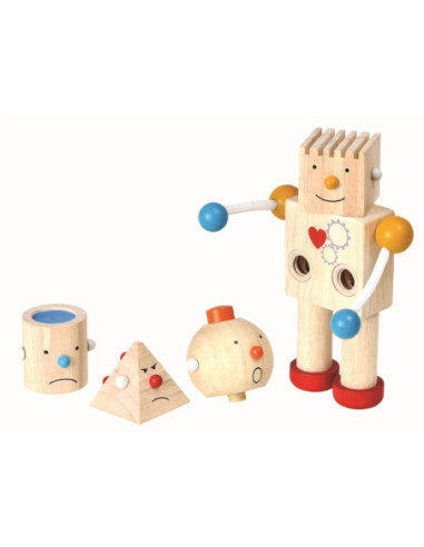 Robot de las emociones PlanToys | Juguete educativo de madera