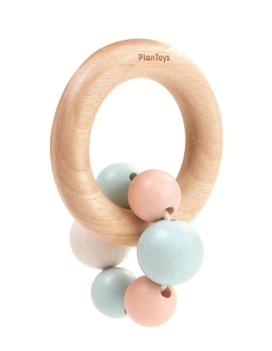 Anillo con bolas PlanToys | Juguete sensorial de madera bebé