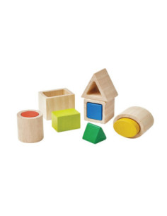 Juego de encajar formas geométricas de madera PlanToys | A Joc Lent