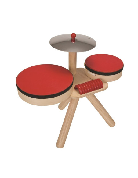 Bateria de fusta PlanToys – instrument musical infantil | A Joc Lent