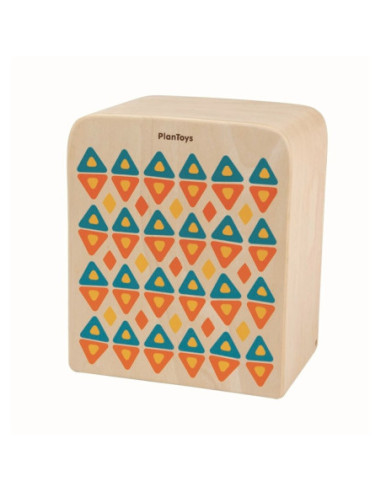 Cajón de percusión de madera PlanToys – instrumento musical infantil | A Joc Lent