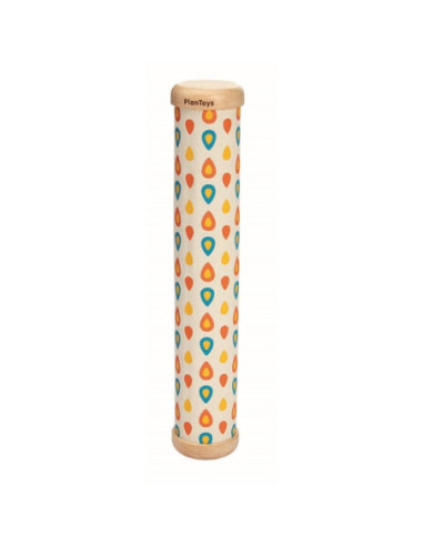 Palo de lluvia de madera PlanToys – instrumento musical sensorial | A Joc Lent