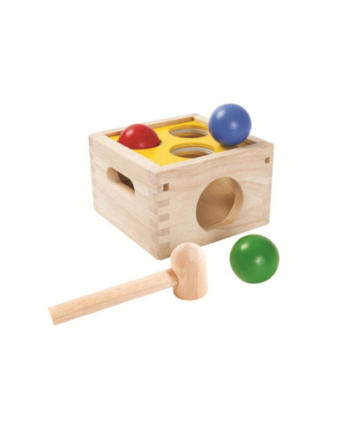 Caixa golpeja i cau PlanToys – joc causa efecte nadons | A Joc Lent