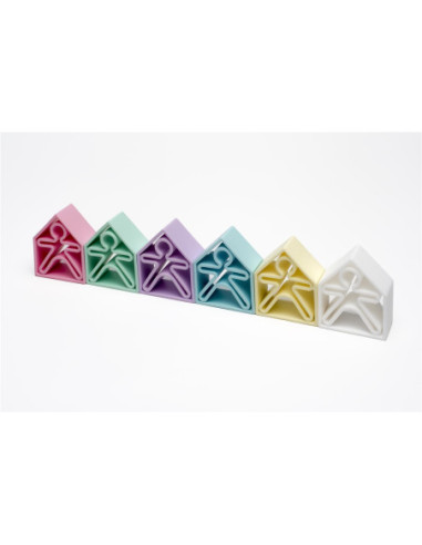 Dëna 6 cases i 6 nens pastel | Joc de silicona educatiu