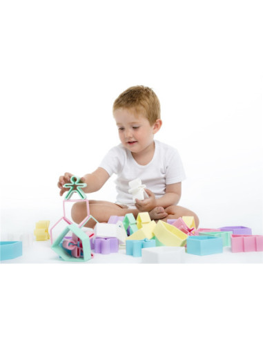 Dëna 6 cases i 6 nens pastel | Joc de silicona educatiu