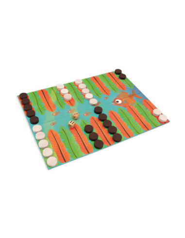 Backgammon infantil Scratch | Juego de mesa Piranha Race