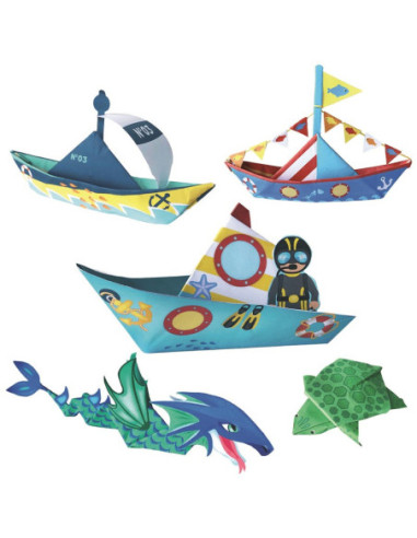 Set de origami Vida Marina Box Candiy | Kit creativo infantil