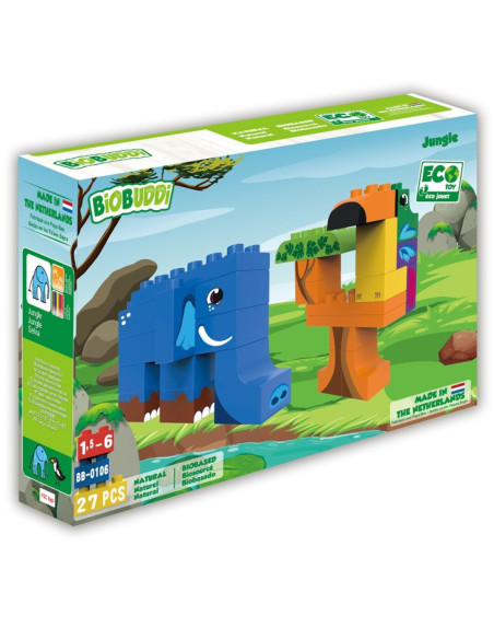 Joc de construcció Animals de la Jungla BiOBUDDi | Blocs ecològics