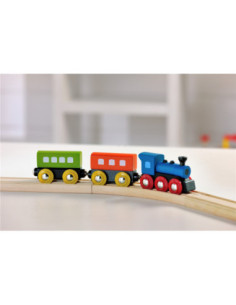 Locomotora de vapor EverEarth | Tren de fusta infantil 2