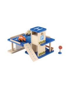 Aparcament de fusta amb ascensor EverEarth | Garatge infantil 2