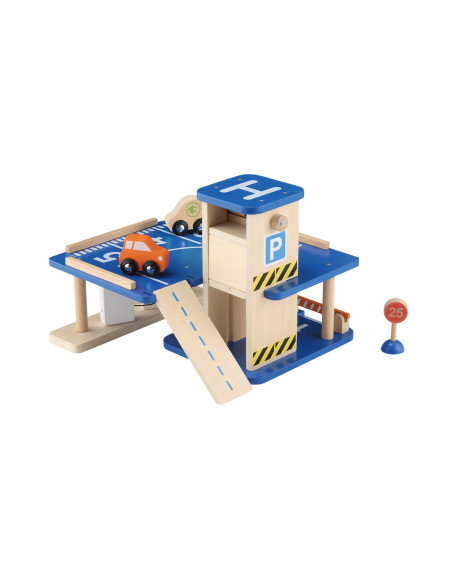Parking de madera con ascensor EverEarth | Garaje infantil