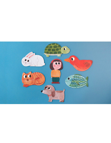 Puzzle I Love My Pets Londji | 7 puzzles reversibles