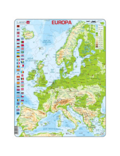 Puzle Mapa Físic d’Europa 87 Peces Larsen