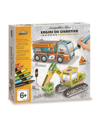 FabBrix Vehicles de Construcció | Kit Creatiu de Fusta
