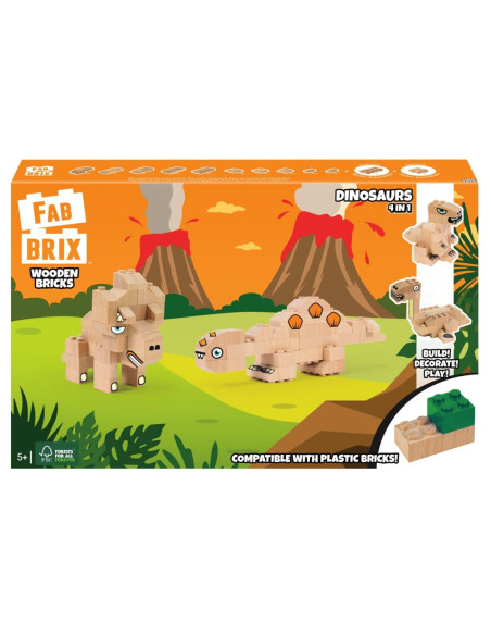 FabBrix Parc dels Dinosaures 118 Peces | Construccions de Fusta FSC