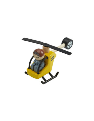 Helicòpter de Fusta PlanToys | Vehicle de Joguina