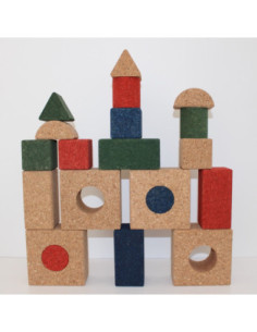 Joc de construcció fet amb suro (20 peces)
