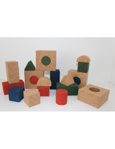 Joc de construcció fet amb suro (20 peces)
