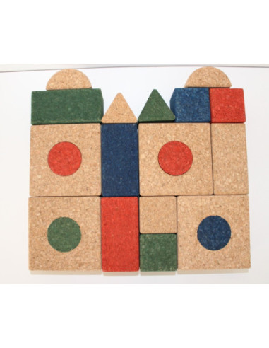 Joc de construcció fet amb suro (20 peces)