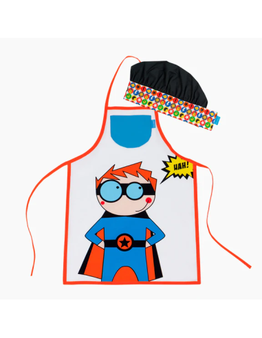 Davantal i barret superheroi