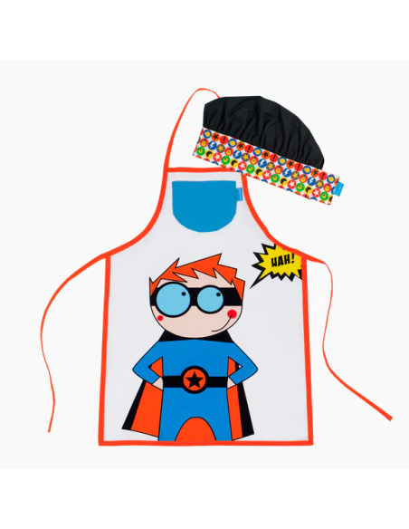Davantal i barret superheroi
