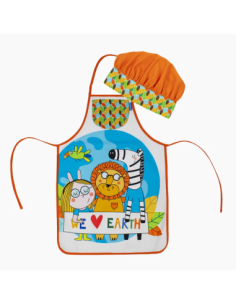 Delantal y Gorro Amazonas | Conjunto Infantil de Cocina