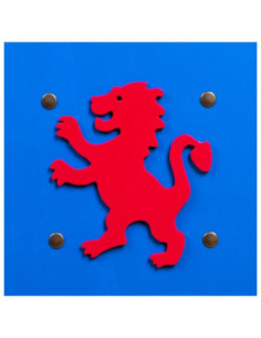 Escudo de Madera de Color Azul | Disfraz Medieval Infantil 2