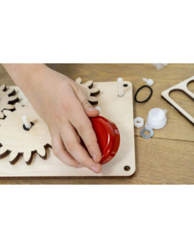 Fabrica un timbre con engranajes | Kit STEAM de construcción | A Joc Lent