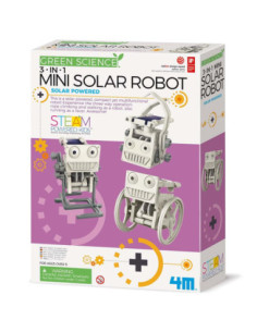 Mini robot solar 3 en 1 | Kit STEM de robòtica i energia solar | A Joc Lent