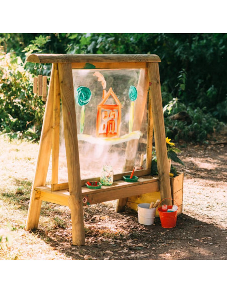 Pissarra de fusta exterior de Plum Discovery Crea i Pinta