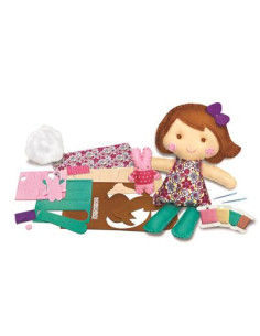 Cose tu Muñeca y su Conejito de Peluche 4M | Kit de Costura Infantil